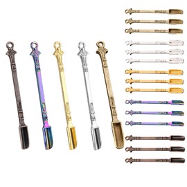 Suitable for 15pcs mini spoon, 5 colors small metal spoon, mini spoon, pendant, necklace, key chain