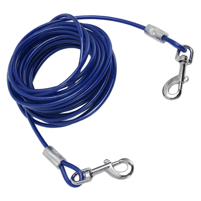 Dog Tie Out Cable Steel Wire Double Head Bite Resistant