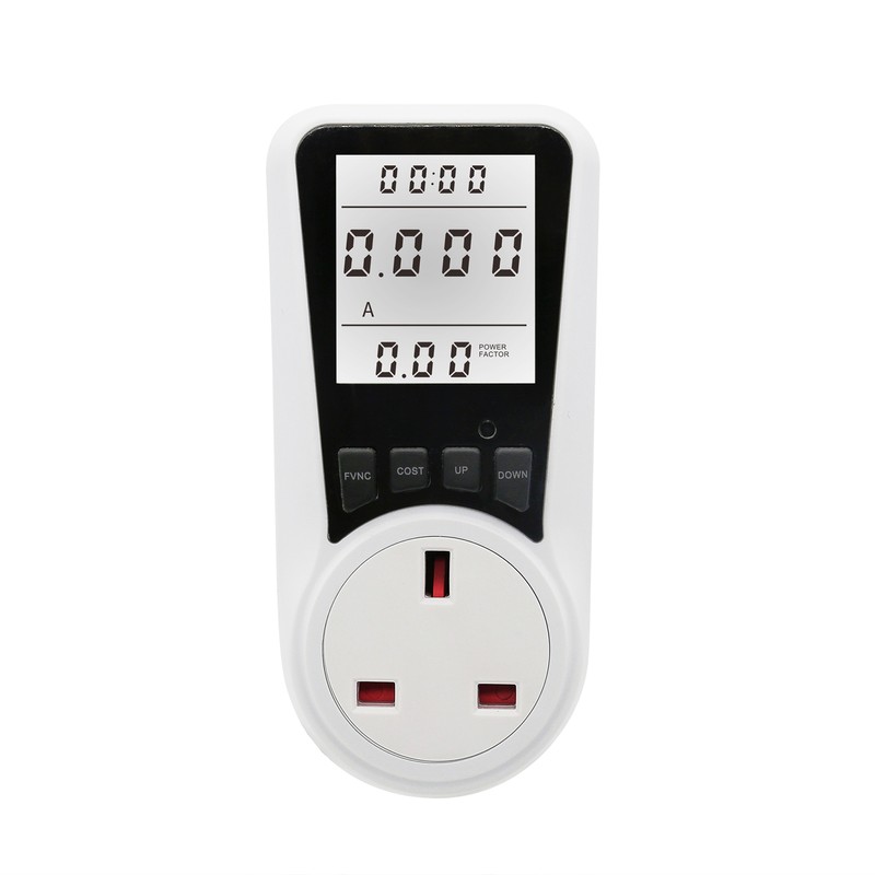 LCD Display Electricity Usage Power Meter Socket Energy Watt Voltage