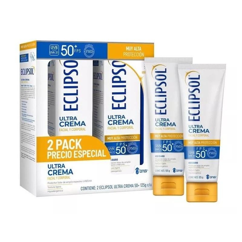 Eclipsol Ultra Bloqueador Solar Fps 50+ 2 De 125 Gr