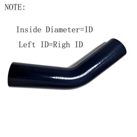 ID 2" 45 Degree Silicone Hose Elbow Coupler 6" Leg Length Universal 4-Ply Reinforced Silicone Straight Turbo Pipe Elbow Intake Radiator Hose