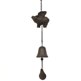 Midwest-CBK Carillón de viento de hierro fundido con alas