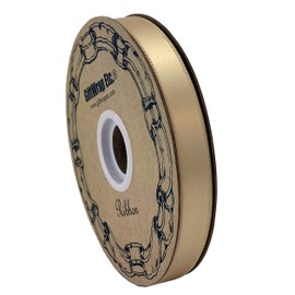 Gold Satin Fabric Wedding Ribbon - 5/8" x 100 Yards, Holiday Decor, Gifts, Wreath, Gift Bow, Anniversary, Reception, Corsage, Fall, Thanksgiving, Christmas, NYE, Mardi Gras