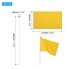 PATIKIL 20pcs Yellow Flag Game Solid Yellow Flags Small Mini