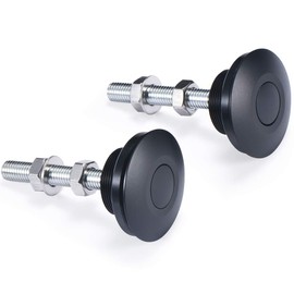 STETION Quick Latch Hood Pins Universal 2 Pack 2.44" Diameter Quick Release Latch Push Button Quick Release Hood Bonnet Pins Lock Clip Kit (2 Pack-Black)
