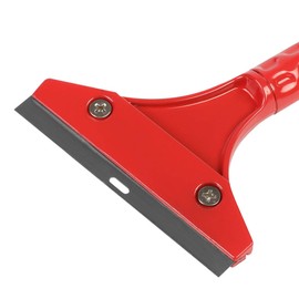 DNA Motoring TOOLS-00088 13" Floor Scraper & Blade Replacement Kit, Steel Tubing/Aluminum and Nonslip Grip, Removes Wallpaper, Decals, Stickers, and Cleans Debris, 4" Blade, 1 Kit, Red