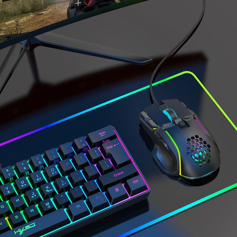 RGB Gaming Mouse 12800 DPI Gaming Mouse Optical Wired with