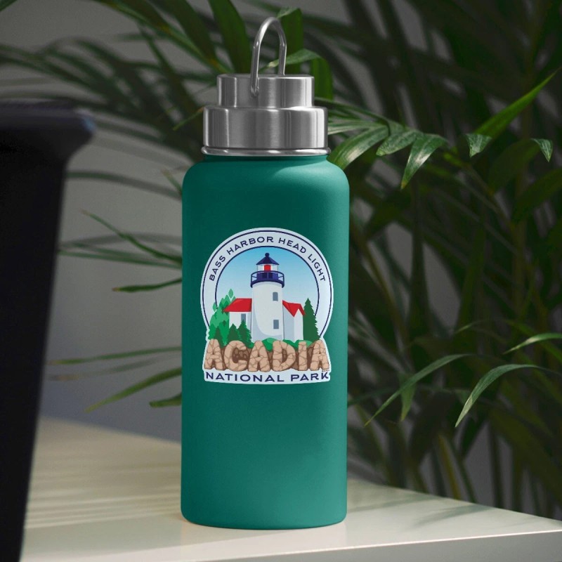 RetroPlanet Maine Bass Harbor Head Lighthouse Die Cut Vinyl Sticker