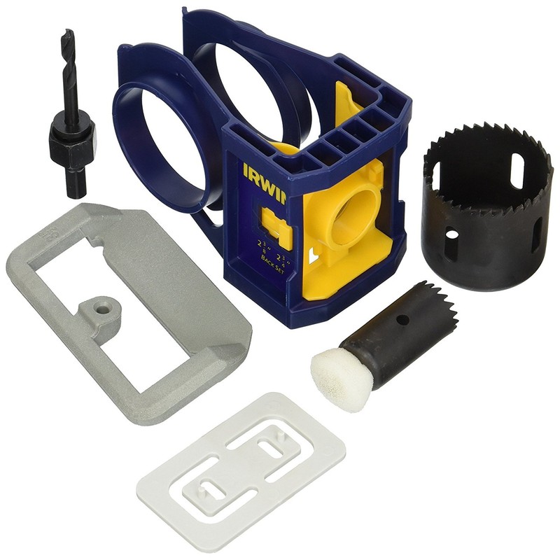 IRWIN Door Lock Installation Kit for Wooden Doors (3111001), Blue