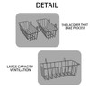 Oiiwowi 2 Pack Wall Grid Panel Hanging Wire Basket,Grid Wall