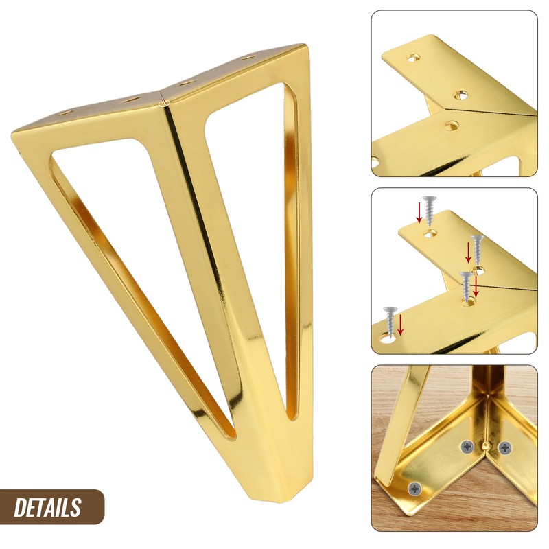 Opfiue 6 inch Heavy Duty Metal Furniture Sofa Legs, Sturdy