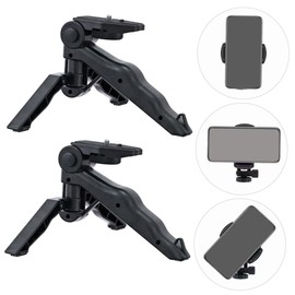Operitacx 2pcs Mini Tripod Stand for Phone Camera Tabletop Holder for Live Streaming Video Calls and Travel Photography Lightweight Portable Design