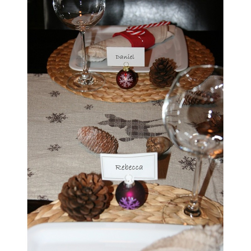 12 Christmas Snowflake Bauble Place Card Holders in place cards