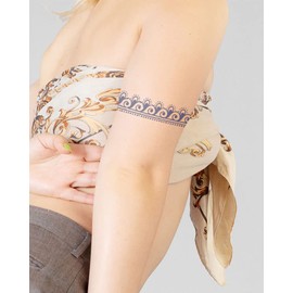 Inkbox Temporary Tattoos, Semi-Permanent Tattoo, One Premium Easy Long Lasting, Water-Resistant Temp Tattoo with For Now Ink - Lasts 1-2 Weeks, Journey Line, 7 x 2 in