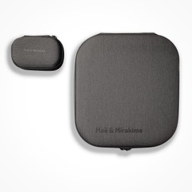 Headphone Bag, Over Ear Headphone Case, Rotating Over Ear Headphone Case with Electronic Case (235 x 215 x 62 mm + 105 x 69 x 51 mm) Headphone Case - Shockproof, Lightweight & Dustproof for Travel Moë