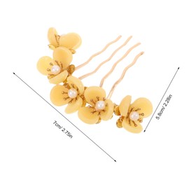 OATIPHO Ancient Style Jade Flower Hair Stick Lightweight Decorative Side Hairpin for Women Bridesmaids Party Traditional Chinese Elegance Hair Accessory