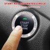 2 PCS Bling Crystal Rhinestone Car Engine Start Decoration Ring,