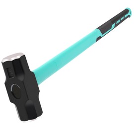 Sledge and Club Hammer with Heavy Duty Construction, Ergonomic No-Slip H-Grip Handle, Fiberglass Core, High Strength Steel for Construction,Land Management, Yard Work (B-8LB)