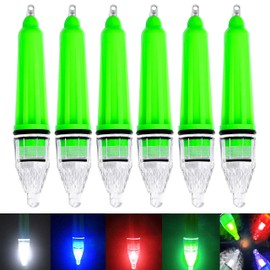 SHADDOCK Underwater Fishing Light Deep Drop Waterproof Night Fishing Lamp 6pcs Attracting Bait Lure Fishing Tools Blinking Light 17cm/12cm(Green-17cm)