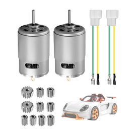 2Pcs RS550 DC Motor Drive Engine 12V 40000RPM – 18V High Speed Brushed Fast Electric Motor with Metal Gear Accessories for Power Wheel Upgrade, Kids Ride-On Car, DIY Projects Replacement Parts