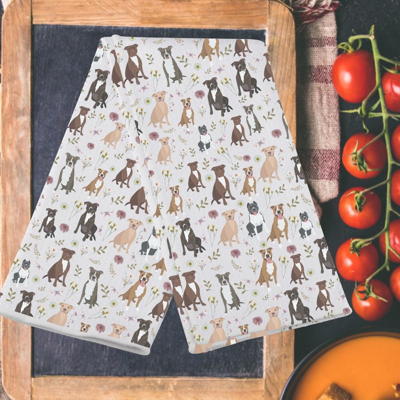 G2TUP Pitbull Kitchen Towels Pitbull Owner Gifts Pitbull Lover Gifts