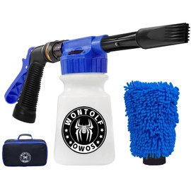 Stemni Car Wash Foam Gun Foam Sprayer - Foam Cannon Garden Hose- Car Wash Kit - Snow Foam Blaster with Microfiber Wash Mitt + Storage Bag - Car Accessories for Men