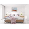 SYGALLERIER Nautical Canvas Wall Art Hand Painted Red Boat Still