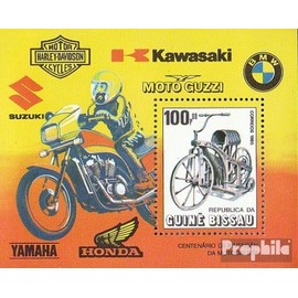 Guinea-Bissau block263 (complete.issue.) unmounted mint/never hinged ** MNH 1985 100 years Motorcycle (Stamps for collectors) Cars/road traffic