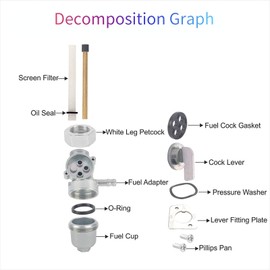 Fuel Valve Petcock Switch Shut Off Replacement for Honda TRX250 TRX 300 TRX300FW Fourtrax 1988-2000, Replace 16950-MY6-791 16950-MY6-670 16950-HC4-670 16950-HA8-005 16950-HC4-840 16950-HA5-005