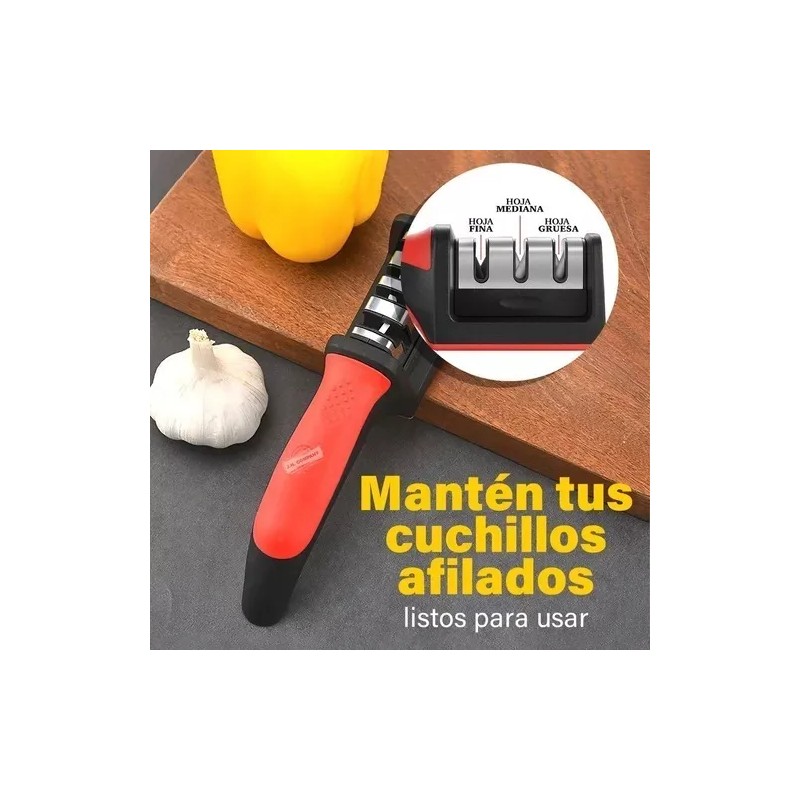 Molin Afilador De Cuchillos Cocina Ergonómico 3 Etapas Manual 4068