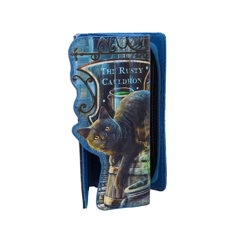 Nemesis Now Rusty Cauldron Embossed Purse (LP) 18.5cm, Polyurethane, Blue