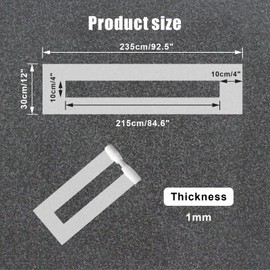 Eunika 4 x 92 Inch Parking Lot Line Stencil, Foldable Straight Line Stencil Reusable Silicone Parking Template for Painting Parking Lot & Pavement Lines for Asphalt Concrete Spray Paint