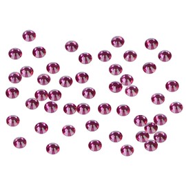 2880PCS Art Nail Rhinestones non Hotfix Glue Fix Round Crystals Glass Flatback for DIY Jewelry Making with one Picking Pen (ss4 2880pcs, Rose)