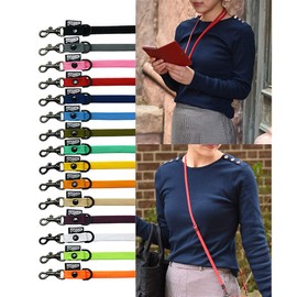 HIGHCAMP 2-Way Neck Strap, Crossbody Shoulder Strap, Approx. 27.6 - 53.1 inches (70 - 135 cm), Adjustable Length for Smartphones, Cell Phones, Drop Prevention, Neck Strap, Made in Japan, blk