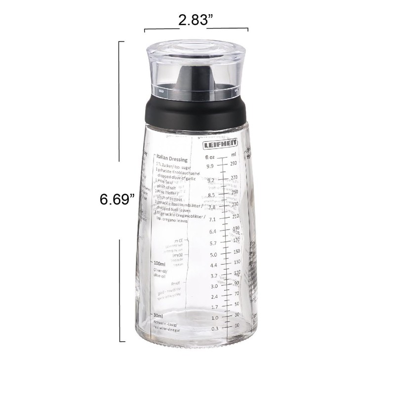 Leifheit Glass Salad Dressing Bottle 10 oz – Durable Eco-Friendly