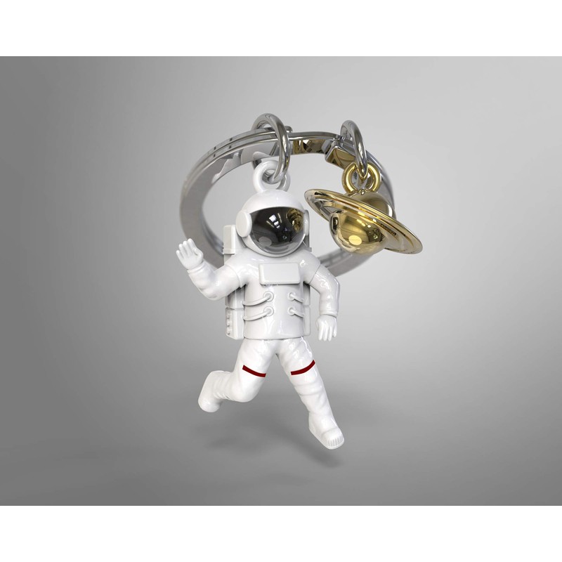 Dhink Astronaut Keyring White Gold 32, White, Gold