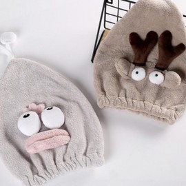 Fun Eyeball Hair Drying Turban for Shower and Face Wash Cute Octopus 10ea