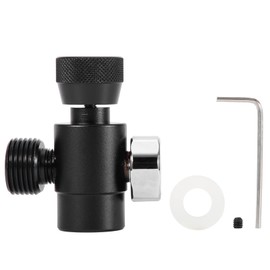 SALALIS CO2 Filling Tank Adapter, Bottle Filling Adapter Connection Kit, CO2 Filling Tank Cylinder Adapter Connection Kit, Metal Material, Durable, for SodaStream (Black No. 1)
