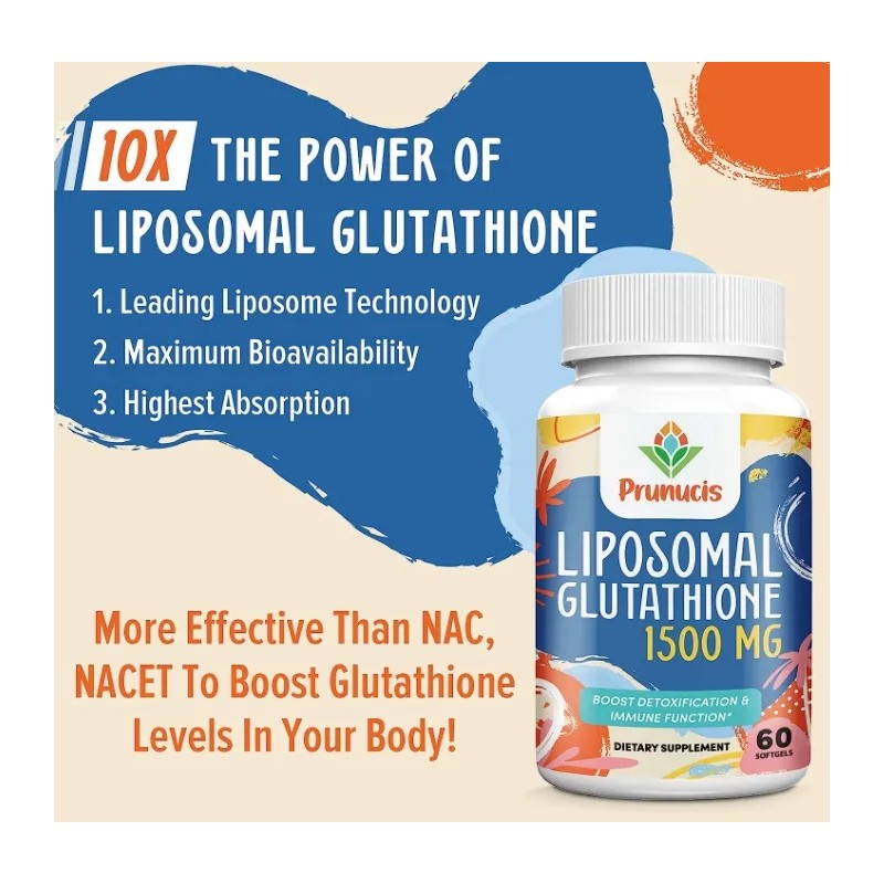 Glutatión Liposomal 2400mg Máxima Absorción (60) Americano