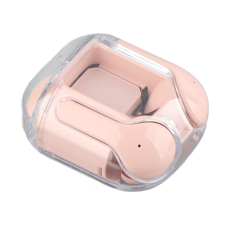Wireless Bluetooth Earphones Noise Reduction Headphone Digital Display Rechargeable Pink