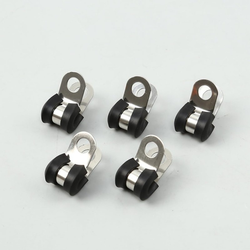 52pcs Cable Clamps Assortment Kit,304 Stainless Steel Cable Clamp Kit