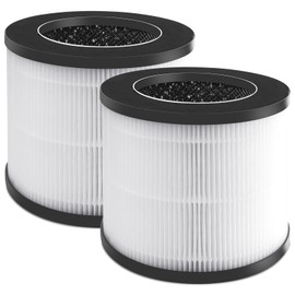 True H13 HEPA Filter Compatible with MiLin MLAP003 Air Cleaner Purifier, 3-in-1 Pre-filter, H13 Grade True HEPA and Activated Carbon Filter Set, 2-Pack