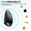 Jykeymout Bluetooth and 2.4G (2-in-1) Rechargeable Wireless Mouse, Ergonomic Vertical