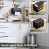 DRASTAR Trash Bag Dispenser, Large Wooden Trash Bag Holder Wall