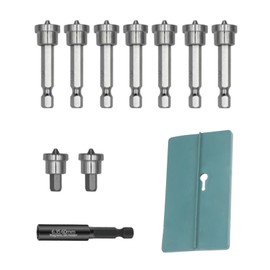 IUSOT 10pcs Drywall Screw Depth Setter PH2, 1/4 Hex Shank Magnetic Positioning Screwdriver Bits, Drywall Screw Driver Bit Set with 60mm Extension Socket Drill Bit Holder for Plasterboard