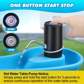 Water Table Pump,Kids Water Pump for Water Table,Water Table Accessories Small Cordless Water Pump for Water Table Fun Summer Outdoor Activities (Black)
