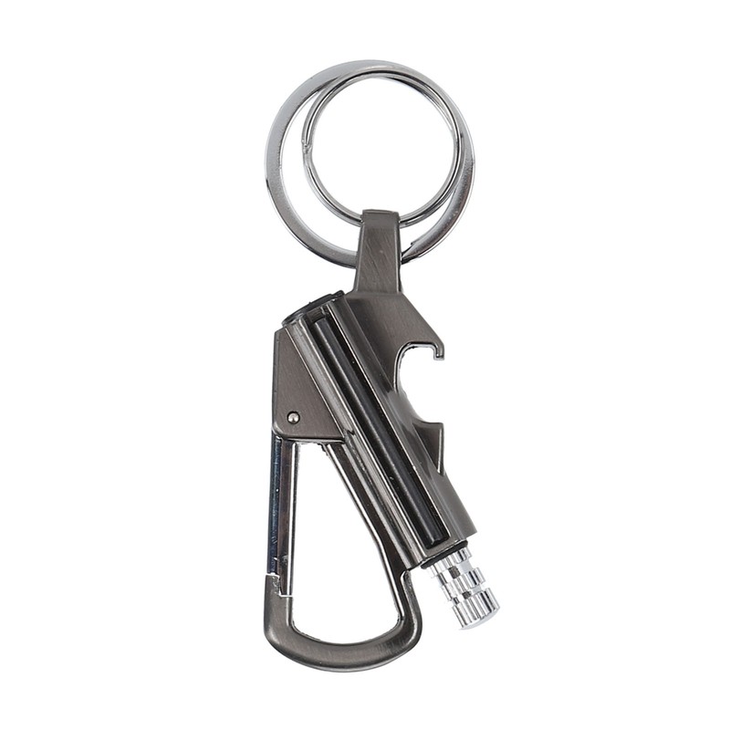 Match Bottle Opener Metal Keychain Multi Function Reusable Survival Lighter