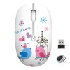 JieruiDeng Lindo mouse inalámbrico, 2.4G silencio de oficina de negocios