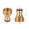 Tech Traders 2Pack Garden Hose Quick Connector 3/4 inch Brass
