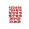 Numbers Miniblings Sticker Red 24 25 Advent Calendar 1-25 X-Mas